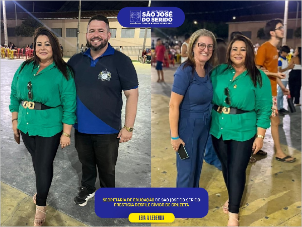 Secretária de Educação de São José do Seridó prestigia Desfile Cívico de Cruzeta